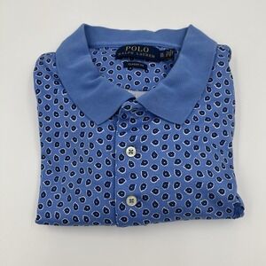 Polo Ralph‎ Lauren Classic Fit Mens Blue Paisley Print Polo Shirt XL